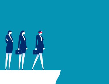 Liderlik eksikliği. İş ekibi vektörü.