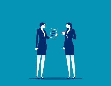 İş Yardımı. Müdür imzalaması için patrona belge veriyor, anlaştık.