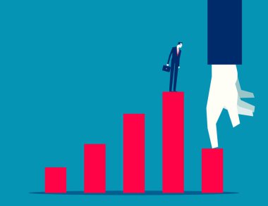 Ekonomik durgunluk ve düşüş. İş sonuç vektörü düz biçimi