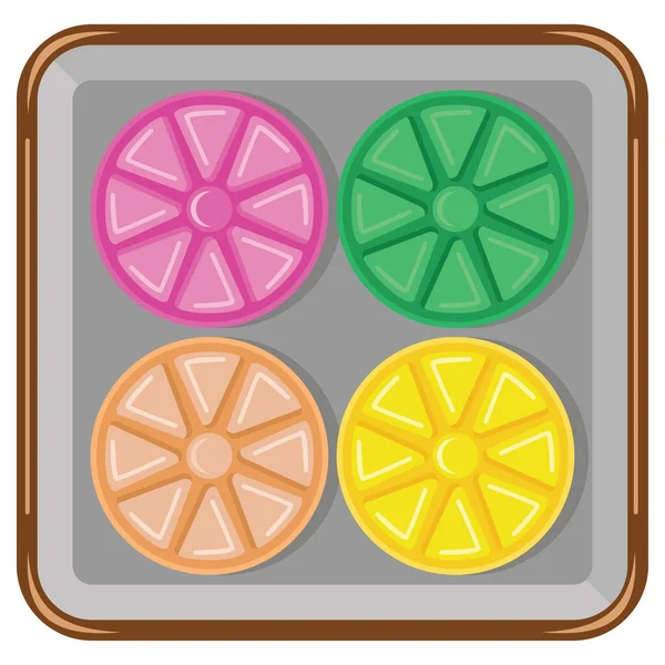 Dasik Koreanisch Gepresste Kekse — Stockvektor