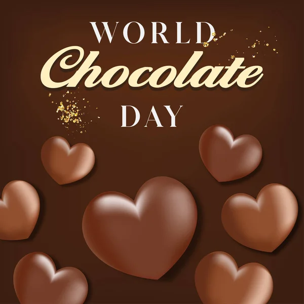 世界巧克力日横幅 病媒图解 — 图库矢量图片