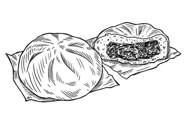 El yapımı Çin mangalı domuz pastırması.