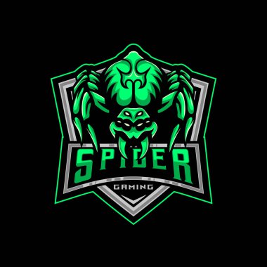 Spider E-Sport Logo. Spider Mascot Logo Design Template Vector Illustration