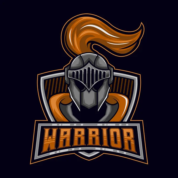 Knight Warrior Logo Knight Warrior Mascot Sport Logo Design Vector Vectorbeelden