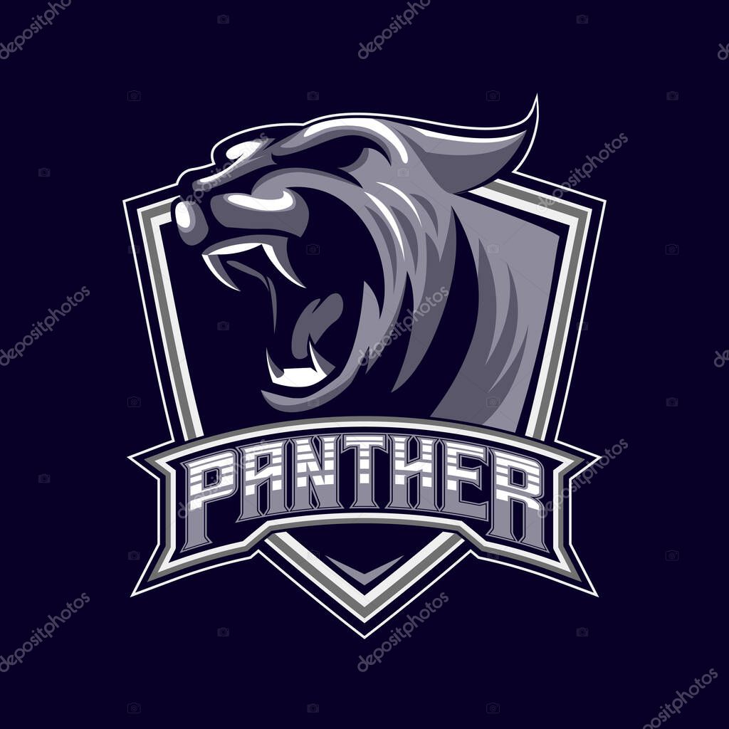 Panther Head Logo Design Vector Illustration