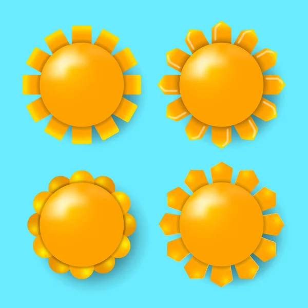 太阳Icon日落 太阳符号向量 在白色背景上孤立的太阳图标向量 — 图库矢量图片