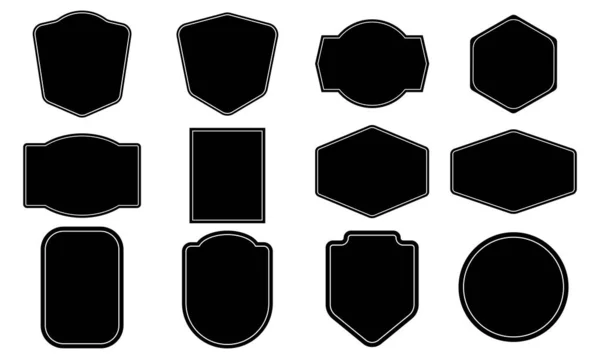 标签设计集向量 一套老式标签和徽章的形状集合 — 图库矢量图片