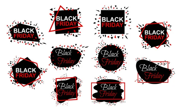 Tag Vente Bannière Black Friday — Image vectorielle