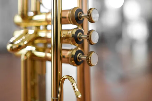 Close Van Knoppen Voor Muziekinstrumenten Brass Instrument — Stockfoto