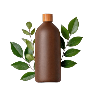 PNG. Çevre dostu şampuan şişesi, minimal ambalaj, şeffaf arka planda izole edilmiş, sürdürülebilir ürün konsepti.