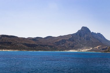 Balos sahili manzarası deniz manzarası, panorama