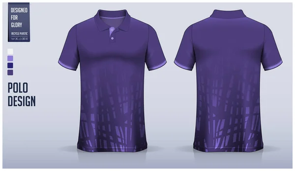 Violette Polo Shirt Mockup Vorlage Design Für Fußballtrikots Fußballsets Golf — Stockvektor