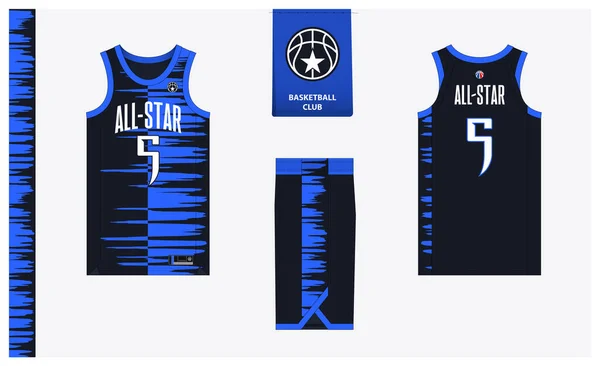 Basketball Uniform Mockup Template Design Basketball Club Basketball Jersey Basketball — Stock vektor