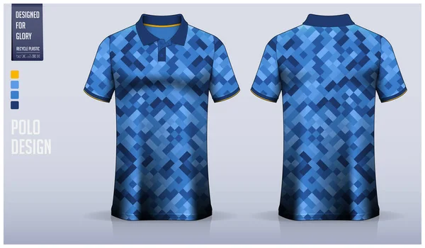 Polo Shirt Mockup Template Design Soccer Jersey Football Kit Sportswear — Stock Vector