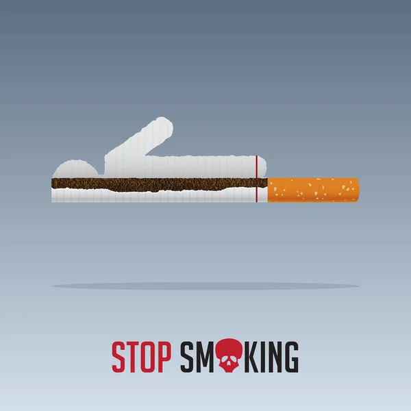 五月三十一日世界无烟日横幅 禁止吸烟日宣传海报 停止吸烟或戒烟海报在危险的概念 病媒图解 — 图库矢量图片