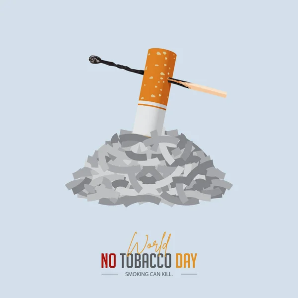 Května Prapor Den Bez Tabáku Žádný Plakát Upozorněním Den Kouření — Stockový vektor