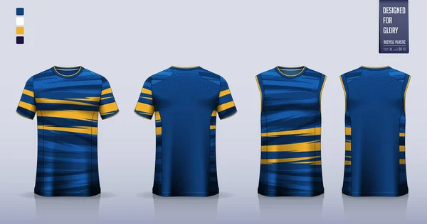Shirt Makieta Wzór Koszulki Sportowej Piłki Nożnej Jersey Zestaw Piłki — Wektor stockowy