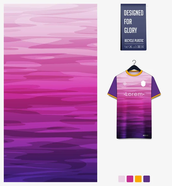 Diseño Patrón Camiseta Fútbol Patrón Abstracto Sobre Fondo Púrpura Claro — Archivo Imágenes Vectoriales
