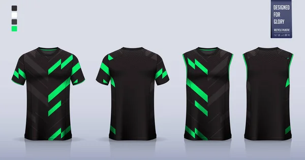 Shirt Attrappe Sport Shirt Vorlage Design Für Fußball Trikot Fußball — Stockvektor