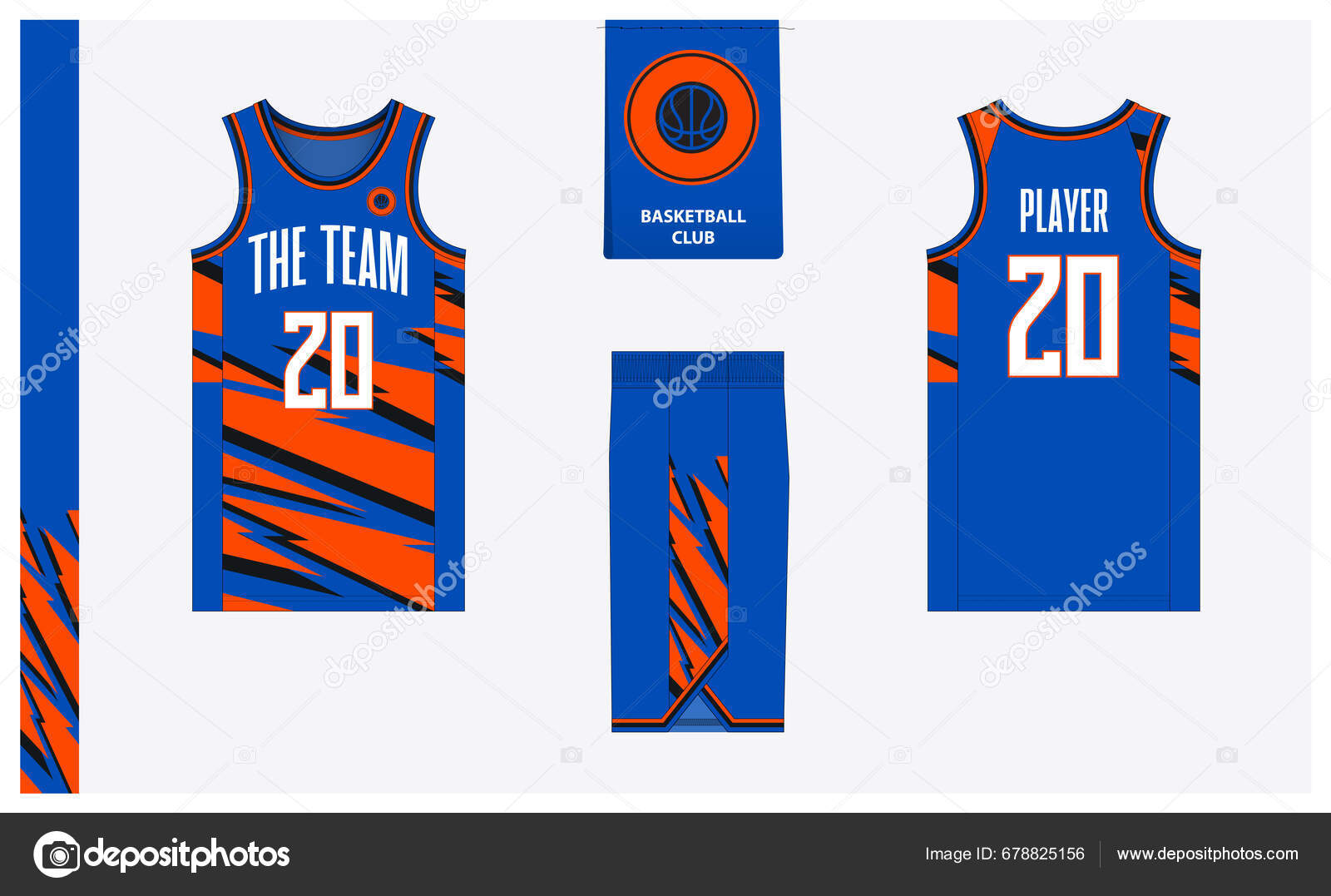 Basketball uniform mockup template design Vector Image