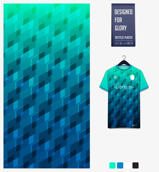Diseño Patrón Camiseta Fútbol Patrón Diamante Sobre Fondo Verde Para — Archivo Imágenes Vectoriales