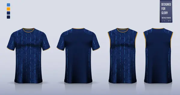 Maqueta Camiseta Diseño Plantilla Camiseta Deportiva Para Camiseta Fútbol Kit — Vector de stock