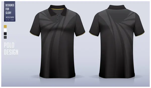 Polo Diseño Plantilla Maqueta Para Camiseta Fútbol Kit Fútbol Ropa — Archivo Imágenes Vectoriales