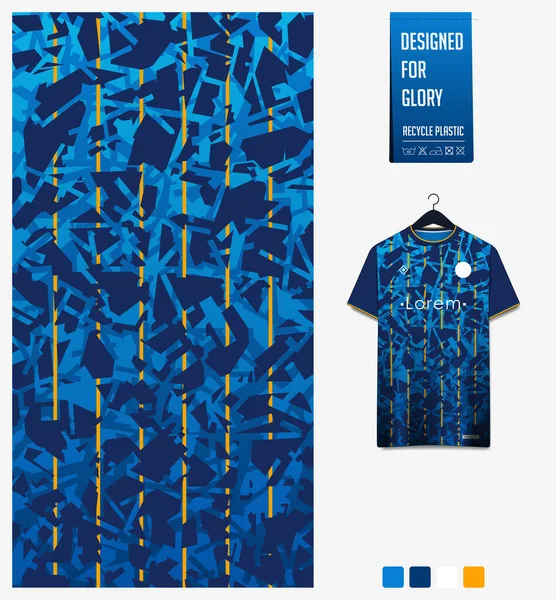Diseño Patrón Textil Tela Para Camiseta Fútbol Kit Fútbol Maqueta — Archivo Imágenes Vectoriales