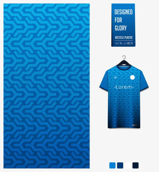 Tecido Design Padrão Têxtil Para Camisa Futebol Kit Futebol Esporte — Vetor de Stock