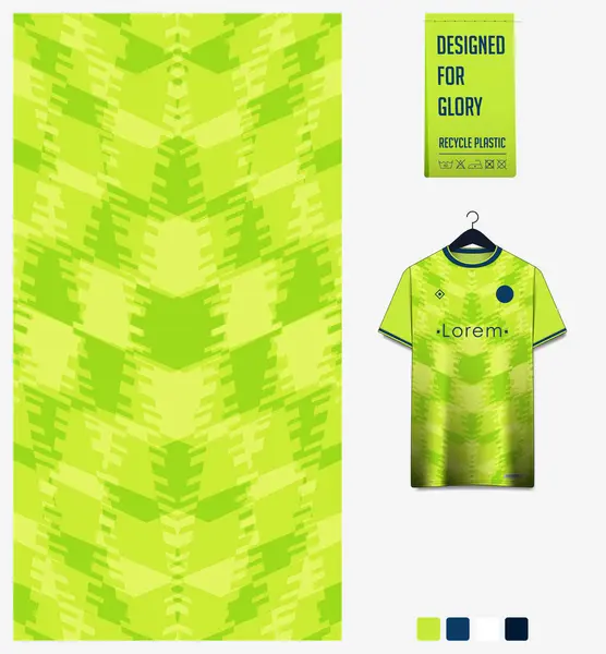 Diseño Patrón Textil Tela Para Camiseta Fútbol Kit Fútbol Maqueta — Archivo Imágenes Vectoriales