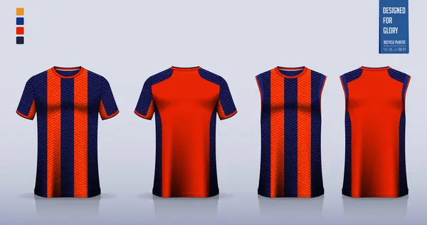 Modèle Shirt Modèle Chemise Sport Pour Maillot Football Kit Football — Image vectorielle