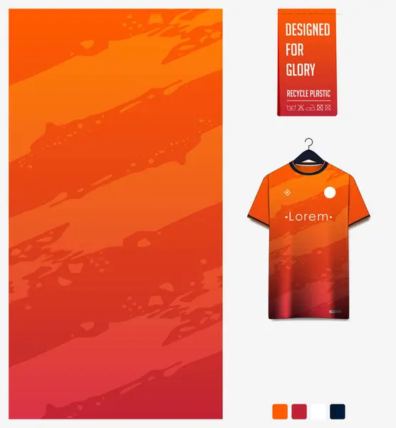 Tecido Design Padrão Têxtil Para Camisa Futebol Kit Futebol Esporte — Vetor de Stock
