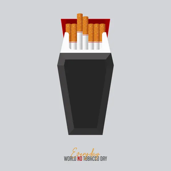 Mai Ist Weltnichtrauchertag Smoking Day Plakat Rauchen Aufhören Das Bewusstsein — Stockvektor