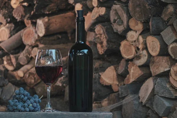 Degustazione Vino Rosso Uve Isabella Cantina Sommelier Versando Vino Rosso — Foto Stock