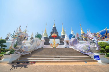 Wat Ban Den pagoda, bir Budist tapınağı. Tayland mimari tapınağı altın kutsal tapınaklar dinsel, Kuzey Chiang Mai, Tayland.