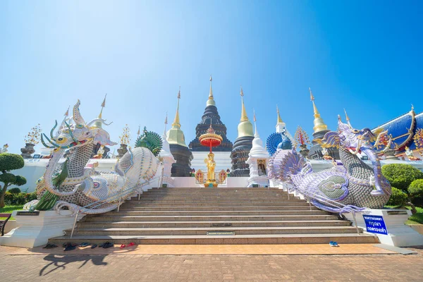 Wat Ban Den Pagoda Egy Buddhista Templom Thai Építészet Templom — Stock Fotó