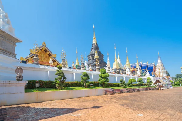 Wat Ban Den Pagoda Templo Budista Templo Arquitectura Tailandesa Santuarios — Foto de Stock