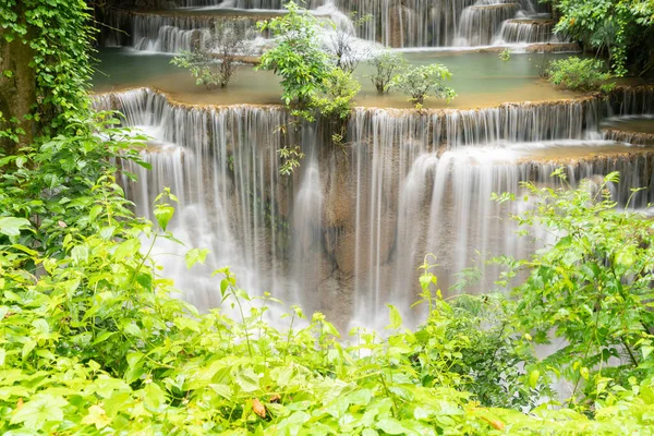 Erawan Vízesés Természeti Környezetben Fekvő Kanchanaburi Kerület Természeti Tája Nem — Stock Fotó