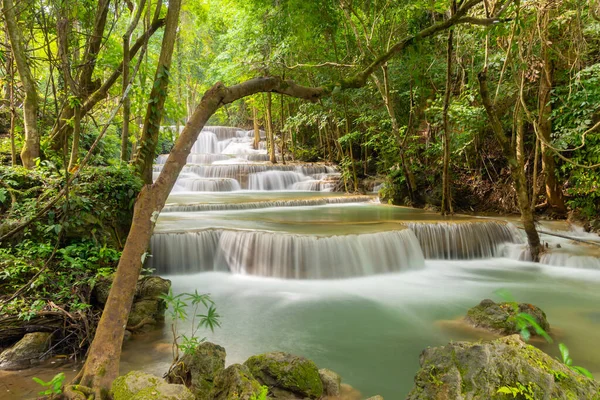 Cachoeira Erawan Paisagem Natural Distrito Kanchanaburi Área Natural Ele Está — Fotografia de Stock