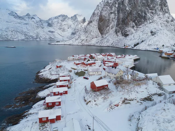 Fehér Hegyek Lofoten Szigeteken Nordland Megyében Norvégiában Európában Hegyek Fák — Stock Fotó