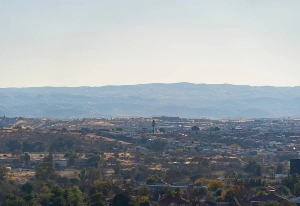 Luchtfoto Van Gebouwen Windhoek Centrum Stedelijke Stad Namibië Zuid Afrika — Stockfoto