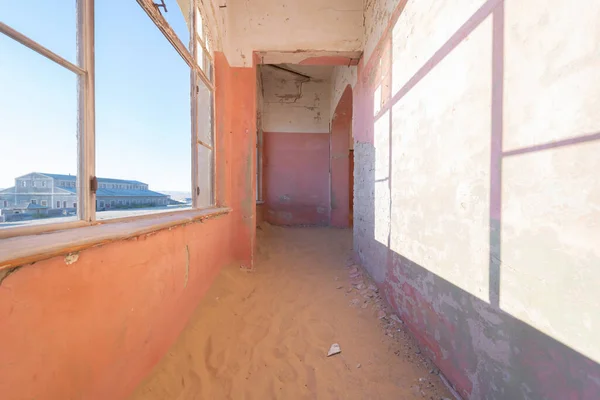 Kolmanskop Las Casas Abandonadas Famosa Atracción Turística Namibia Sudáfrica Duna — Foto de Stock