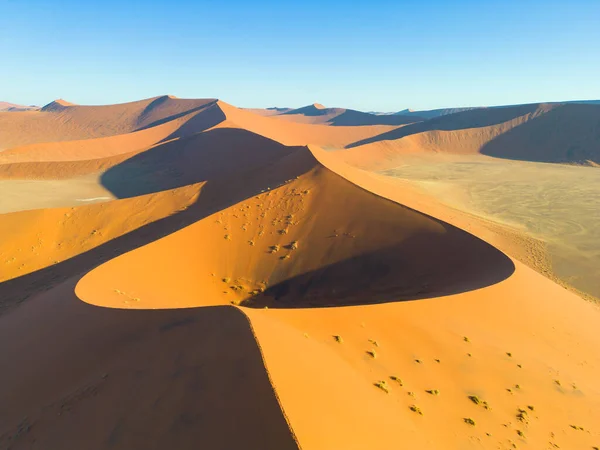 Aerial Top View Namib Desert Safari Sand Dune Namibia South — Stock Photo, Image