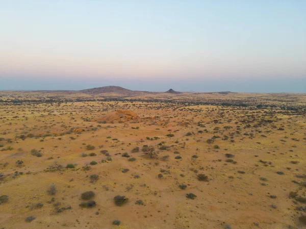 Aerial Top View Red Desert Safari Sand Dune Namibia South — Stock Photo, Image