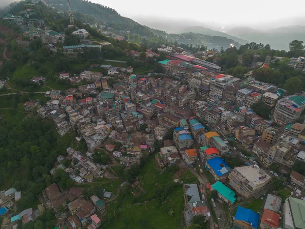 Aerial Top View Του Χωριού Muree Ισλαμαμπάντ Κατοικίες Τοπικά Σπίτια — Φωτογραφία Αρχείου