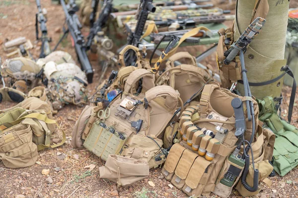 Pistola Armi Borse Proiettili Esercito Corpo Marina Soldato Guerra Militare — Foto Stock