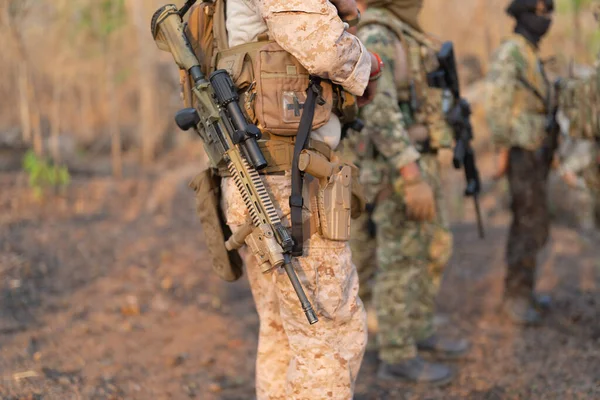 Zespół Korpusu Piechoty Morskiej Armii Stanów Zjednoczonych Żołnierz Wojny Wojskowej — Zdjęcie stockowe