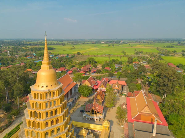 Wat Tha Tempelpagode Ang Thong Sehenswürdigkeiten Vor Dem Tempel Bodhgaya — Stockfoto