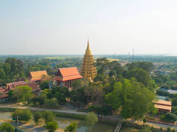 Wat Tha Temple Pagoda Ang Thong Atrações Frente Templo Bodhgaya — Fotografia de Stock
