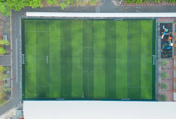 Flygfoto Ovanifrån Fotboll Fotboll Sport Rekreationsplan Nationalstadion Med Universitet Eller — Stockfoto